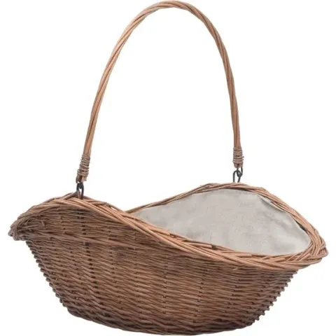vidaXL Houtmand met handvat 60x44x55 cm natuurlijk wilgenhout