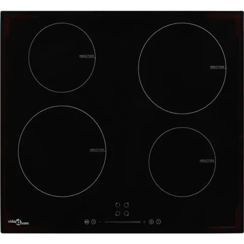 vidaXL Inductiekookplaat met 4 kookzones aanraakbediening 7000 W glas