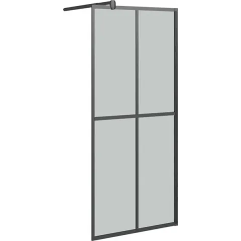 vidaXL Inloopdouchescherm 90x195 cm donker gehard glas