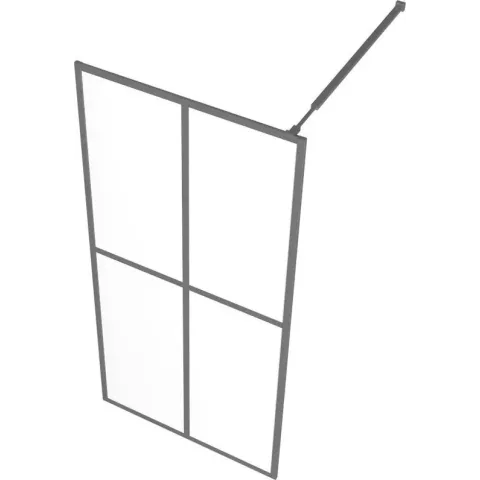 vidaXL Inloopdouchewand 80x195 cm gehard glas  VDXL_145679