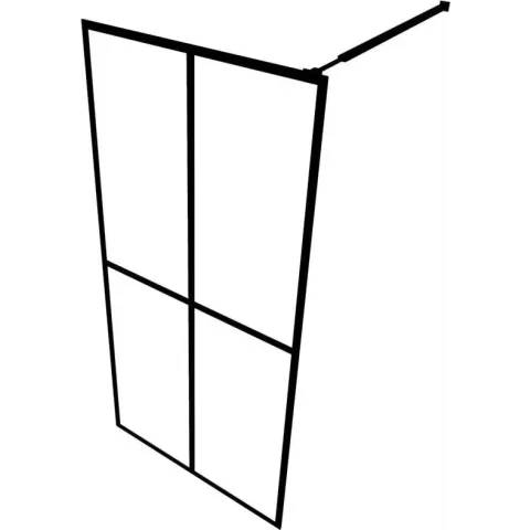 vidaXL Inloopdouchewand 80x195 cm gehard glas  VDXL_145689