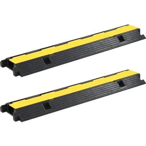 vidaXL Kabelbeschermer drempels 1 tunnel 100 cm rubber 2 st
