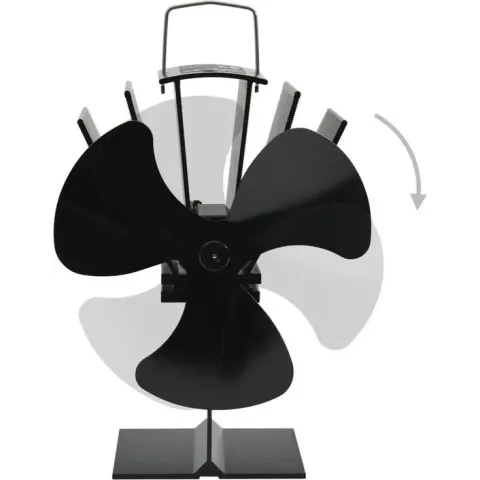 vidaXL Kachelventilator met 3 vinnen zwart  VDXL_51240