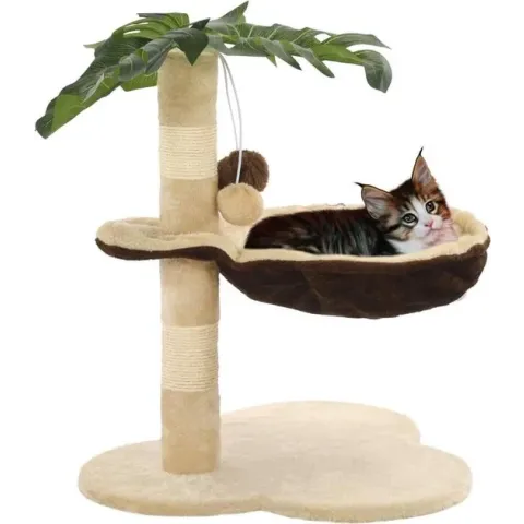vidaXL Kattenkrabpaal met sisal krabpaal 50 cm beige en bruin