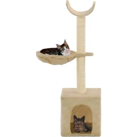 vidaXL Kattenkrabpaal met sisal krabpalen 105 cm beige