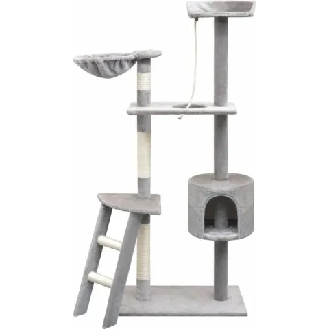 vidaXL Kattenkrabpaal met sisal krabpalen 150 cm grijs