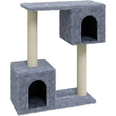 vidaXL Kattenkrabpaal met sisal krabpalen 60 cm lichtgrijs