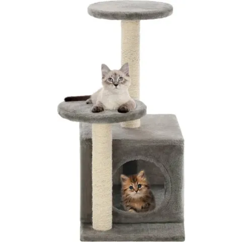 VidaXL Kattenkrabpaal Met Sisal Krabpalen - Grijs - 60 cm