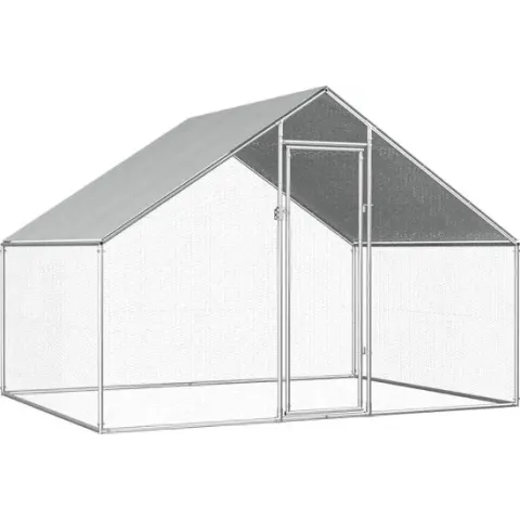 vidaXL Kippenhok 2,75x2x1,92 m gegalvaniseerd staal