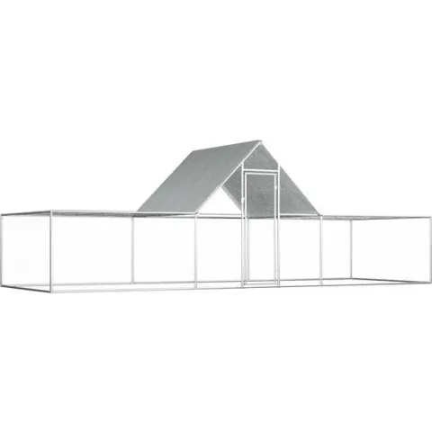 vidaXL Kippenren 6x2x2 m gegalvaniseerd staal