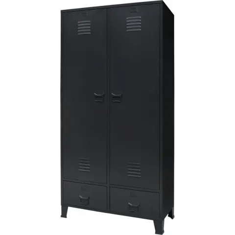 vidaXL Kledingkast industriële stijl 90x40x180 cm metaal zwart