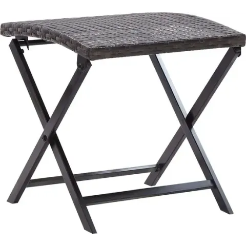 vidaXL Kruk inklapbaar poly rattan bruin