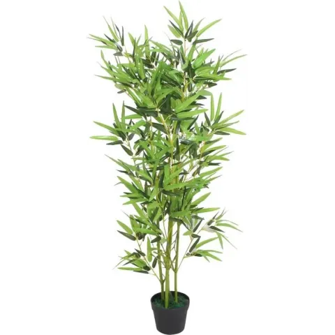 vidaXL Kunst bamboe plant met pot 120 cm groen
