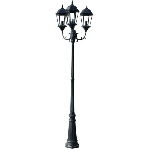 vidaXL - Lantaarn Tuinlantaarn Brighton 3-arms 230 cm groen 40243