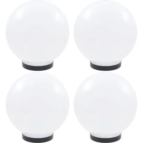 vidaXL LED-bollampen 4 st rond 25 cm PMMA