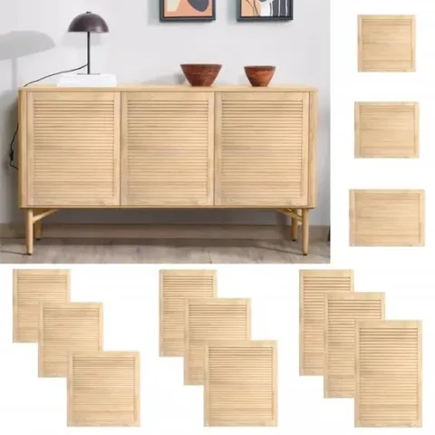 vidaXL Louvredeur 39.5x39.4 cm massief grenenhout