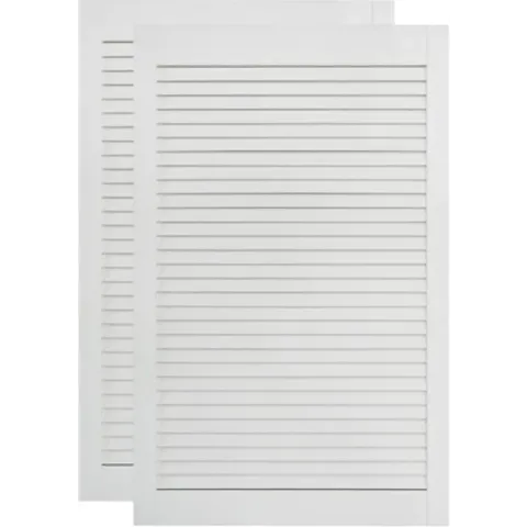 vidaXL Louvredeuren 2 st 99.3x59.4 cm massief grenenhout wit