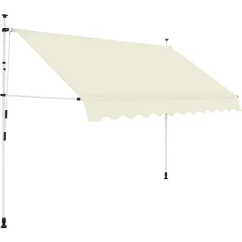 vidaXL Luifel handmatig uittrekbaar 250 cm crème