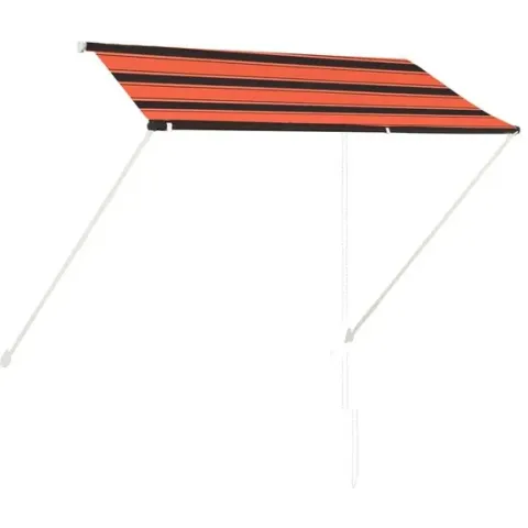 vidaXL Luifel uittrekbaar 250x150 cm oranje en bruin