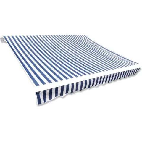 vidaXL Luifeldoek 6x3 m canvas blauw en wit