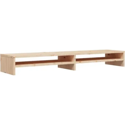vidaXL Monitorstandaard 100x24x13 cm massief grenenhout