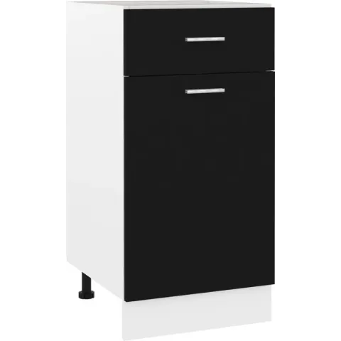 vidaXL Onderkast met lade 40x46x81,5 cm spaanplaat zwart