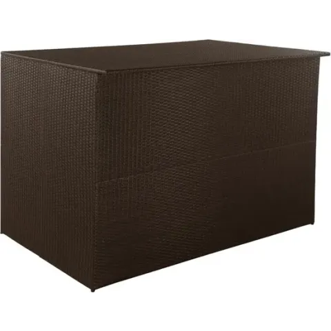 vidaXL Opbergbox 150x100x100 cm poly rattan bruin