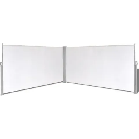 vidaXL Oprolbaar windscherm 160x600 cm crème