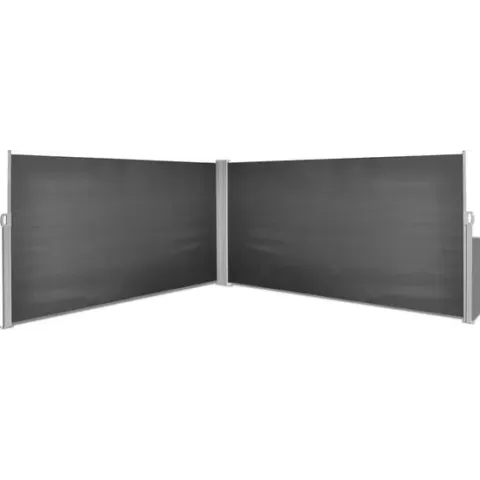 vidaXL Oprolbaar windscherm 160x600 cm zwart