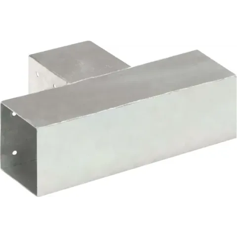 vidaXL Paalverbindingen 4 st T-vorm 91x91 mm gegalvaniseerd metaal