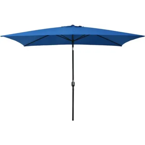 vidaXL Parasol met metalen paal 300x200 cm blauw