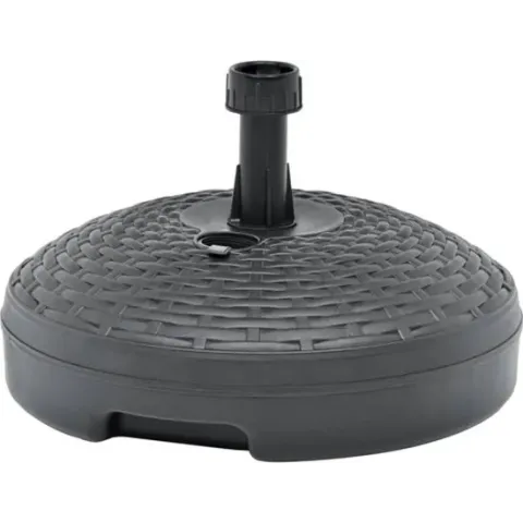 vidaXL Parasolvoet gevuld zand/water 20 L kunststof rattan antraciet