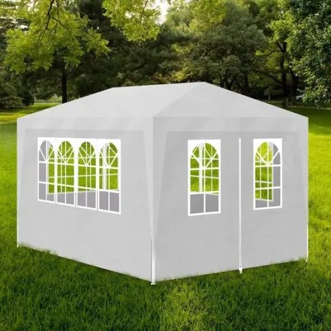 vidaXL - Partytent 3x4 m + 4 zijwanden - Wit