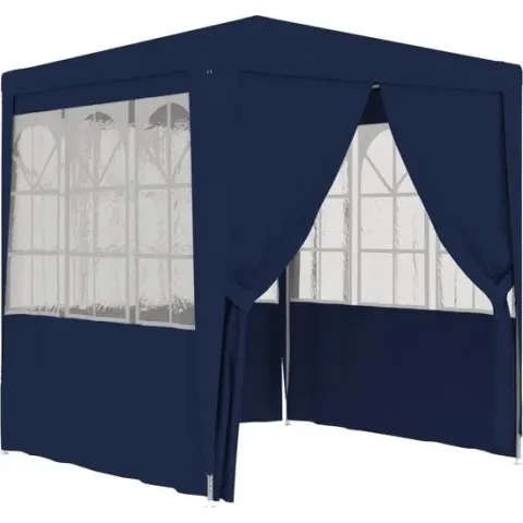 vidaXL Partytent met zijwanden professioneel 90 g/m² 2.5x2.5 m blauw
