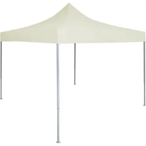 vidaXL Partytent professioneel inklapbaar 2x2 m staal crème