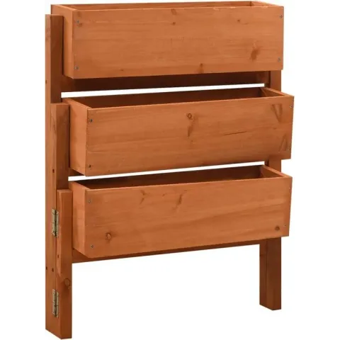 vidaXL Plantenbak inklapbaar 60x14x75 cm massief vurenhout oranje