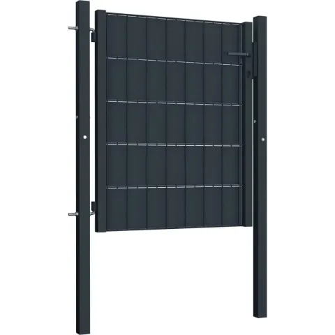 vidaXL Poort 100x101 cm staal antraciet