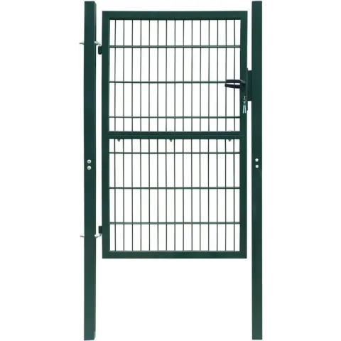 vidaXL Poort dubbelstaafmat (enkel) 106x170 cm groen