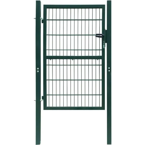 vidaXL Poort dubbelstaafmat (enkel) 106x210 cm groen