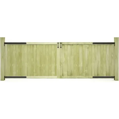 vidaXL Poorten 2 st 300x100 cm FSC geïmpregneerd grenenhout
