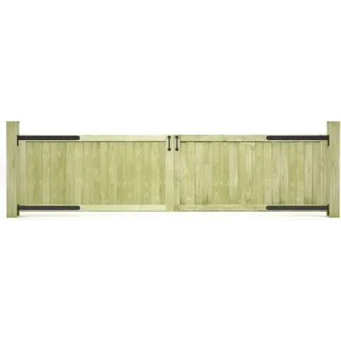 vidaXL Poorten 2 st 300x75 cm FSC geïmpregneerd grenenhout