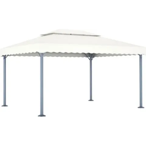 vidaXL Prieel 400x300 cm aluminium crème