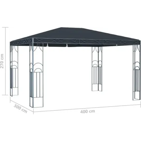 vidaXL Prieel 400x300 cm antraciet  VDXL_48049