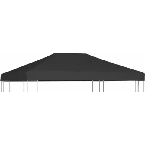 vidaXL Prieeldak 310 g/m² 4x3 m grijs