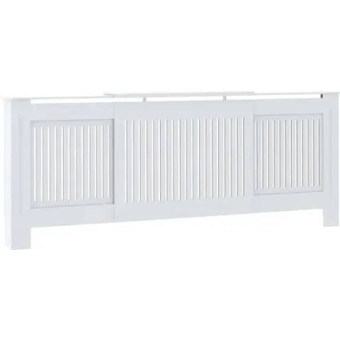 vidaXL Radiatorombouw 205 cm MDF wit  VDXL_325547