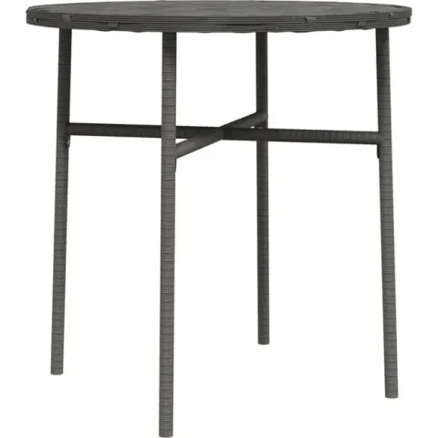 vidaXL Salontafel 45 cm poly rattan grijs