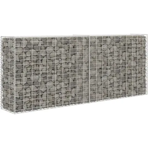 vidaXL Schanskorf 85x30x200 cm gegalvaniseerd staal