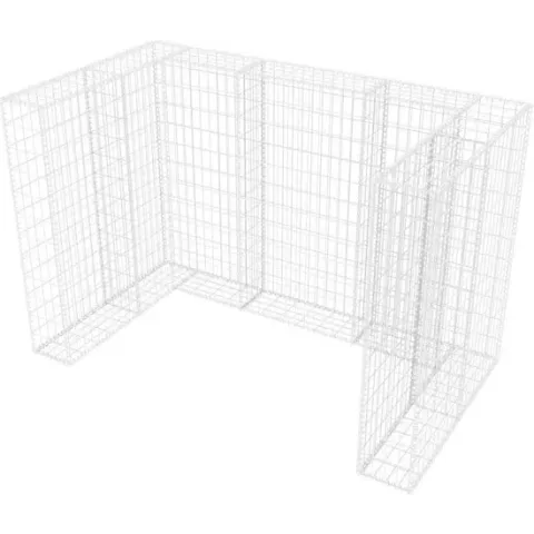 vidaXL Schanskorf dubbele vuilnisbak ombouw 180x100x120 cm staal
