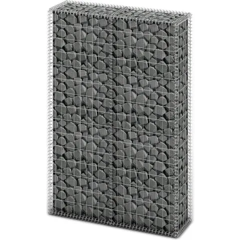 vidaXL Schanskorf met deksels 150x100x30 cm gegalvaniseerd draad