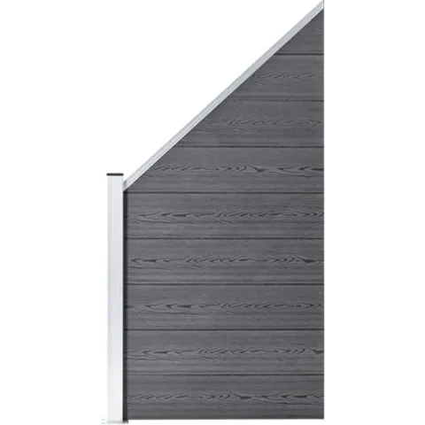 vidaXL Schuttingpaneel 95x(105-180) cm HKC grijs